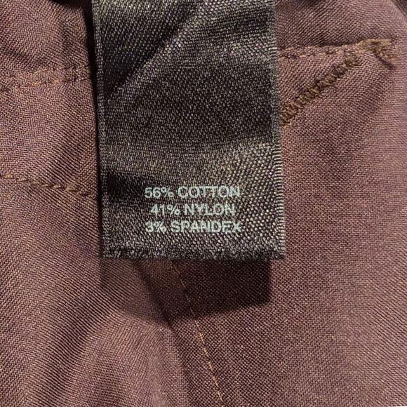 White House Black Market Slim Ankle Length Brown Pants  With Side Zipper - 4 - Picture 7 of 8